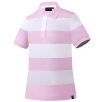 Ritemate Womens Pilbara Sophia Classic Cotton Polo (RMPC122) Pale Pink/White [SD]
