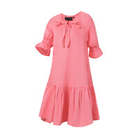 Ritemate Womens Pilbara Tilly 3/4 Sleeve Linen Dress (RMPC136) Lipstick [SD]