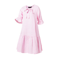 Ritemate Womens Pilbara Tilly 3/4 Sleeve Linen Dress (RMPC136) Pink [SD]