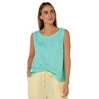Ritemate Womens Pilbara Gabriella Linen Singlet (RMPC132) Mint [SD]