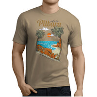 Ritemate Mens Pilbara Paradise S/S Tee (RMTC012) Golden Rough [SD]
