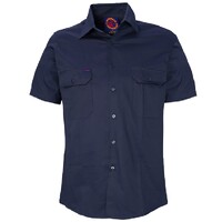Ritemate Unisex Vented Open Front Lightweight S/S Work Shirt (RM108V3S) Navy
