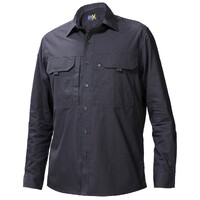 Ritemate Unisex RMX Flexible Open Front L/S Utility Shirt (RMX002) Charcoal