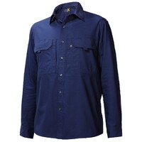 Ritemate Unisex RMX Flexible Open Front L/S Utility Shirt (RMX002) French Navy