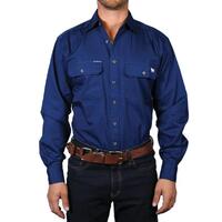 Ringers Western Mens King River Full Button Work Shirt (171110001) Navy