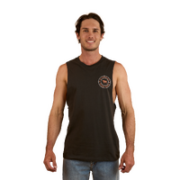 Ringers Western Mens Signature Bull Muscle Tank (117102002) Charcoal/Copper