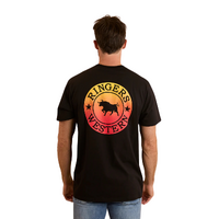 Ringers Western Mens Signature Bull Loose Fit S/S Tee (120201560) Black Fade