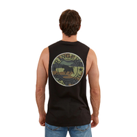 Ringers Western Mens Signature Bull Muscle Tank (120005RW) Black/Camo