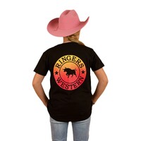 Ringers Western Childrens Signature Bull Classic S/S Tee (320004RW) Black Fade [SD]
