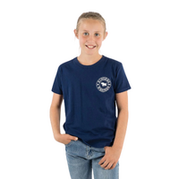 Ringers Western Childrens Signature Bull Classic S/S Tee (320004RW) Navy with White Print