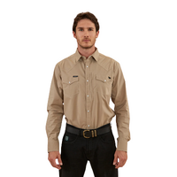 Ringers Western Mens Dillinger L/S Western Shirt (122106RW) Desert Sand [SD]