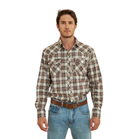 Ringers Western Mens Dillinger L/S Western Shirt (122106RW) Dark Sand [SD]