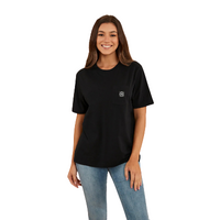 Ringers Western Womens Esther Loose Fit S/S Tee (223016RW) Black [SD]