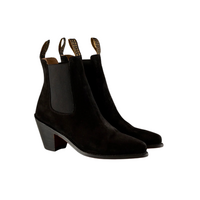 Ringers Western Womens Acacia Dress Boots (223023RW) Black Suede [GD]