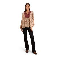 Ringers Western Womens Twyla Fashion S/S Top (224078RW) Off White [SD]