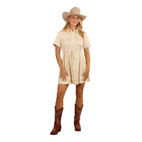 Ringers Western Womens Eloise S/S Shirt Dress (224077RW) Off White