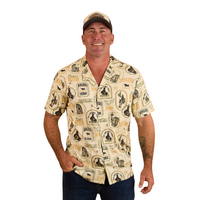 Ringers Western Mens Aint My First Rumbo Mens S/S Pub Shirt (124063RW) Off White