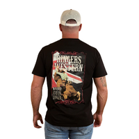 Ringers Western Mens Poster Mens Loose Fit S/S Tee (124088RW) Charcoal [SD]