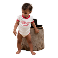 Ringers Western Infants First Rodeo S/S Romper (524004RW) Off White/Red