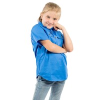 Ringers Western Childrens Ord Half Button S/S Work Shirt (321010RW) Blue