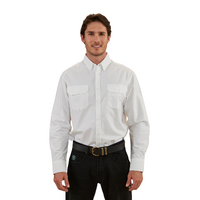 Ringers Western Mens Whyalla L/S Dress Shirt (123005RW) White [SD]