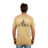 Ringers Western Mens Aint My First Rumbo Stock Fit S/S Tee (124096RW) Pale Olive