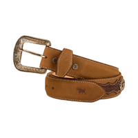 Ringers Western Unisex Cattleman Belt (425008RW) Brown/Silver
