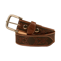 Ringers Western Unisex Eldorado Belt (425012RW) Brown/Silver