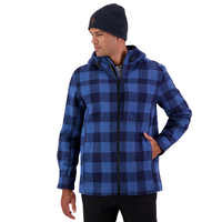 Swanndri Mens Hudson Hoodie (SW17435M) Oceanview/Navy Check
