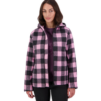 Swanndri Womens Seattle V2 Wool Hoodie (SW244796W) Shadow/Blossom Check