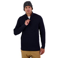 Swanndri Mens Otahu River Quarter Zip Jumper (SW245838M) Navy