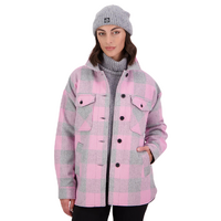 Swanndri Womens Anchorage V2 Wool Shirt Jacket (SW244858W) Rose Quartz Check