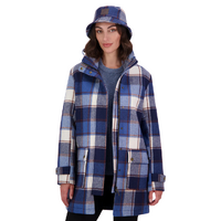 Swanndri Womens Annmore Merino Wool Overcoat (SW214181W) Fitzroy Check