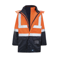 Rainbird Mens Hi Vis Healy 4-In-1 Jacket and Vest (8581) Orange/Navy  [GD]