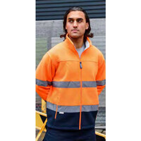 Rainbird Mens Taped Hi Vis Lumber Jacket (5238) Orange/Navy [GD]