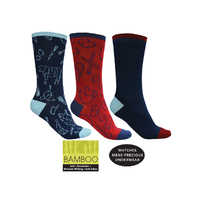 Thomas Cook 3 Pack Bamboo Socks (TCP1999SOC) Pink Multi