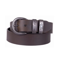 Thomas Cook Gunmetal Twin Keeper Belt (TCP1942BEL) Chocolate