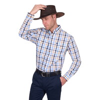 Thomas Cook Mens Jesse L/S Shirt (T5S1115051) Navy/Tan [SD]