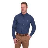 Thomas Cook Mens David Tailored L/S Shirt (T5S1120047) Navy/Blue [SD]