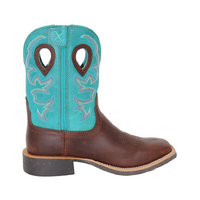 Twisted X Womens 9" Tech X2 Zip Western Boots (TCWXTR016) Chocolate Truffle/Blue Ocean