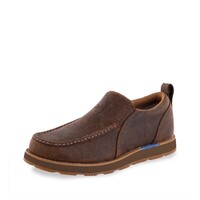 Twisted X Mens Cellstretch Wedge Slip On Shoes (TCMCAX001) Brunette [SD]