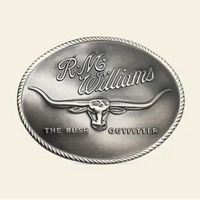 R.M.Williams Trophy Belt Buckle (CG219.DF) Antique Silver
