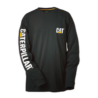 CAT Mens Trademark Banner L/S Tee (1510034.016) Black 