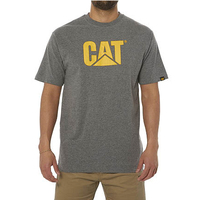 CAT Mens Trademark Logo Tee (1510305.114) Dark Heather Grey 