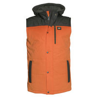 CAT Mens Hi Vis Hooded Vest (1320034) Orange/Dark Shadow