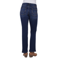 Wrangler Womens Q-Baby Ultimate Riding Jeans (WRQ20NR32) Dark Blue [AD]