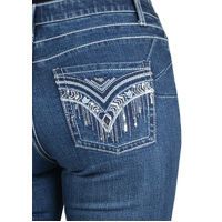 Wrangler Womens Windsong Q-Baby Booty Up Jeans (XCP2250899) Marine Blue [SD]