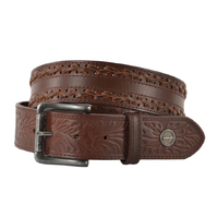 Wrangler Mens Barkers Belt (X3W1997BLT) Dark Tan [SD]