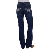 Wrangler Womens Tilly Q-Baby Booty Jeans (XCP2250103) Wild Indigo