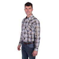Wrangler Mens Joel Logo L/S Shirt (X5S1111361) Black/Tan [SD]